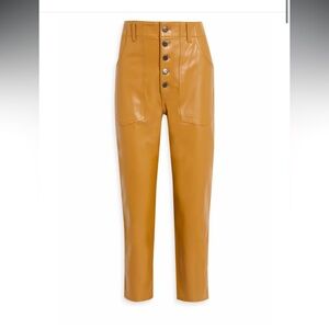 NWT VERONICA BEARD Arya cargo straight leg faux leather pants